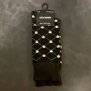 STEVE MADDENmen’s crewsocks,1pair,shoe size6-12.5,pattern ,NWT,Polyester,Spandex